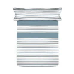 Juego De Sábanas Donegal Lapis Azul Cama De 90