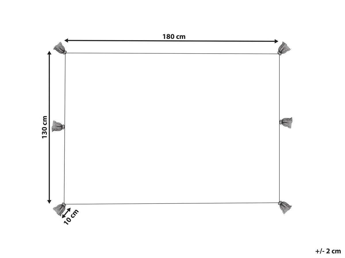 Manta De Algodón Multicolor 130 X 180 Cm MUNGER 5 Manta De Algodón Multicolor 130 X 180 Cm MUNGER - Image 3